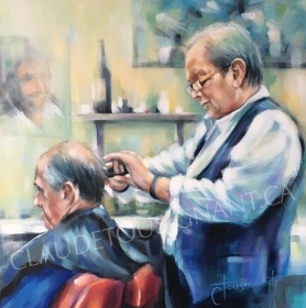 Le barbier de Trouville (20’’ x 20’’ / 51 x 51 cm)