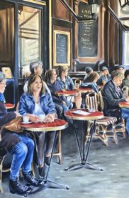 Pause café (60” x 40” / 154  x 102 cm)