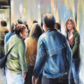 Un regard en coulisse (16” x 16” / 41 x 41 x cm)