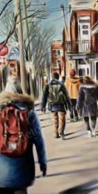 Routine matinale (40” x 20” / 102 x 51 cm)