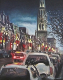 rue St-Denis, Montréal (18" x 14" / 46 x 36 cm)