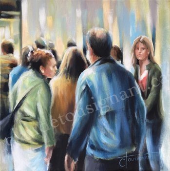 Un regard en coulisse (16” x 16” / 41 x 41 x cm)