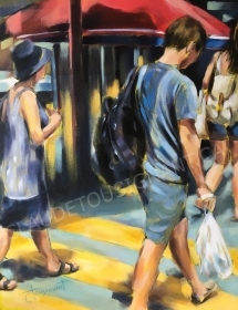 Les courses à pied (28’’ x 22’’ / 71 x 56 cm )