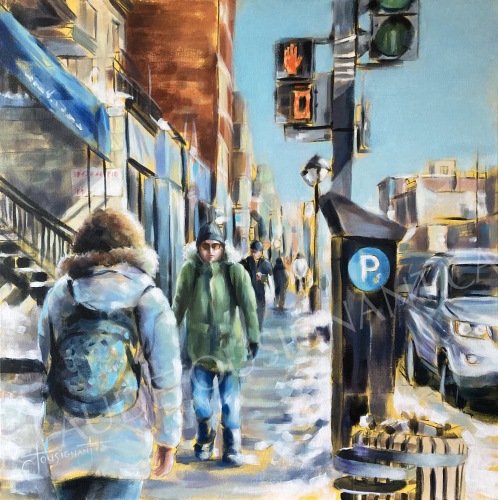 Face à face (30” x 30” / 76 x 76 cm)