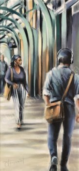 Sur la Plaza (30” x 15” / 76 x 38 cm)