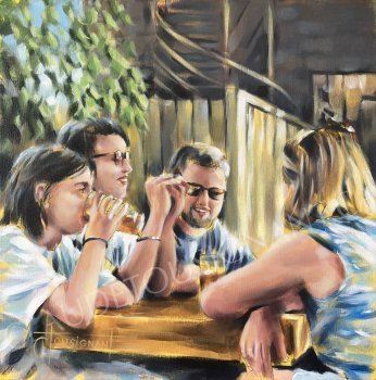 La récréation (20” x 20” / 41 x 41 cm)